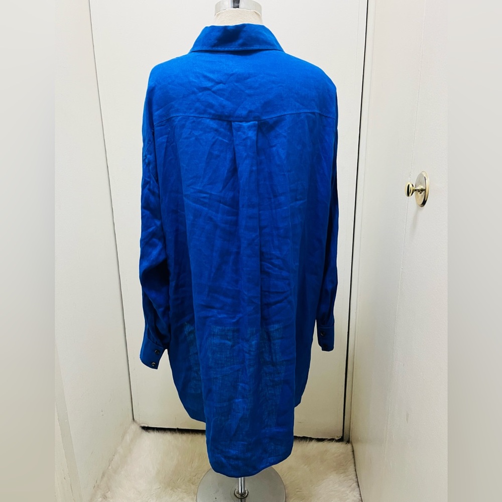 COS Linen Long Sleeve Button-Up Tunic - Picture 4 of 7